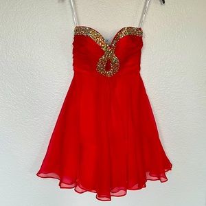 Gently used Sheri Hill red dress